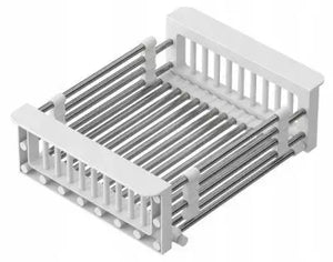 Égouttoir télescopique panier en acier - Blanc