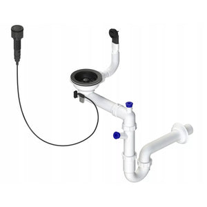 Siphon simple vasque - Automatique Click Clack - Noir