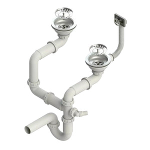 Siphon double bac - Manuel - Chrome